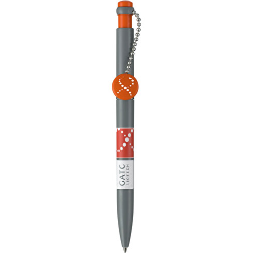 Kugelschreiber PIN PEN , Ritter-Pen, steingrau, ABS-Kunststoff, 14,50cm (Länge), Bild 1
