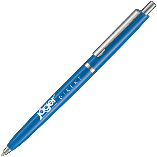 Kugelschreiber CLASSIC , Ritter-Pen, azurblau, ABS-Kunststoff, 13,40cm (Länge), Bild 2