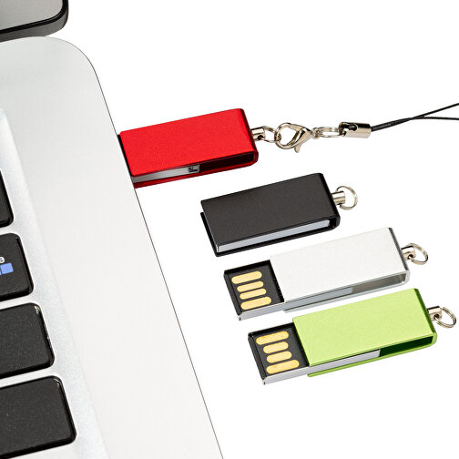 USB-Stick REVERSE 8GB , Promo Effects MB , schwarz MB , 8 GB , Kunststoff/Metall MB , 3 - 10 MB/s MB , 3,20cm x 0,60cm x 1,20cm (Länge x Höhe x Breite), Bild 6