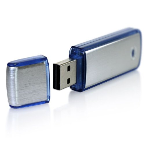 USB-Stick AMBIENT  8GB , Promo Effects MB , blau MB , 8 GB , Aluminium / Kunststoff MB , 3 - 10 MB/s MB , 6,70cm x 0,90cm x 2,10cm (Länge x Höhe x Breite), Bild 2