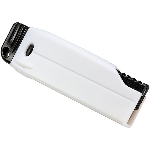Cuttermesser 'Grip' , weiß/schwarz, Kunststoff, 10,30cm x 1,00cm x 3,00cm (Länge x Höhe x Breite), Bild 2