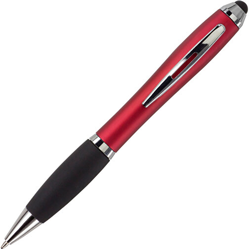 Kugelschreiber Bristol , rot, ABS, Metall, Kautschuk, 13,30cm (Höhe), Bild 2