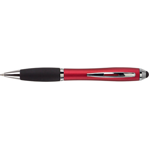 Kugelschreiber Bristol , rot, ABS, Metall, Kautschuk, 13,30cm (Höhe), Bild 3