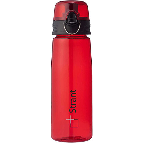 Capri 700 Ml Tritan™ Sportflasche , transparent rot, Eastman Tritan™, 25,00cm (Höhe), Bild 2