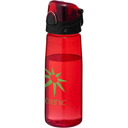 Capri 700 Ml Tritan™ Sportflasche , transparent rot, Eastman Tritan™, 25,00cm (Höhe), Bild 5