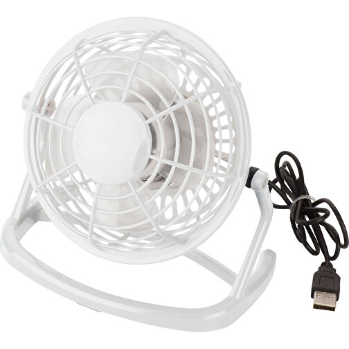 USB-Ventilator Aus Kunststoff Preston , weiß, Plastik, PP, 14,00cm x 15,00cm x 8,50cm (Länge x Höhe x Breite), Bild 1