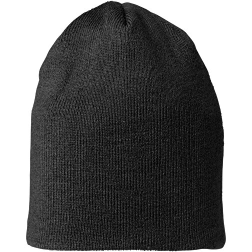 Level Mütze , schwarz, 1x1 Rib Strick 100% Acryl, 26,00cm x 19,00cm (Höhe x Breite), Bild 5