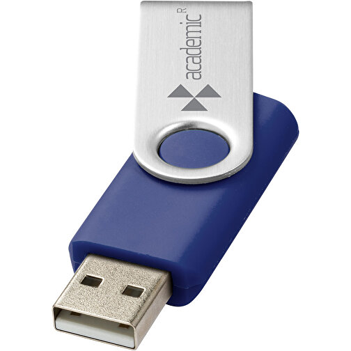 Rotate-Basic 2 GB USB-Stick , blau / silber MB , 2 GB , Kunststoff, Aluminium MB , 5,80cm x 1,00cm x 1,90cm (Länge x Höhe x Breite), Bild 2
