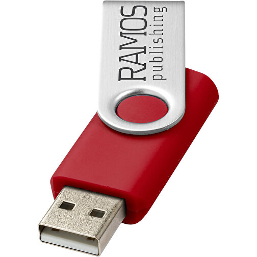 Rotate-Basic 2 GB USB-Stick , rot / silber MB , 2 GB , Kunststoff, Aluminium MB , 5,80cm x 1,00cm x 1,90cm (Länge x Höhe x Breite), Bild 2