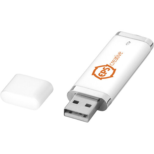 Even 2 GB USB-Stick , weiß MB , 2 GB , Kunststoff MB , 7,20cm x 0,07cm x 2,00cm (Länge x Höhe x Breite), Bild 2