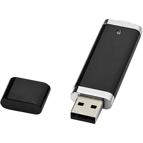 Flat 4 GB USB-Stick , schwarz MB , 4 GB , Kunststoff MB , 7,20cm x 0,70cm x 2,00cm (Länge x Höhe x Breite), Bild 1