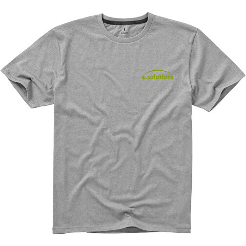 Nanaimo T-Shirt Für Herren , grau meliert, Single jersey Strick 90% Baumwolle, 10% Viskose, 160 g/m2, M, , Bild 3