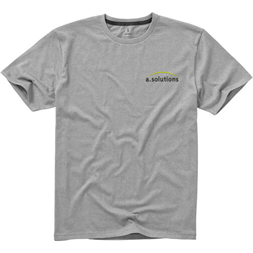 Nanaimo T-Shirt Für Herren , grau meliert, Single jersey Strick 90% Baumwolle, 10% Viskose, 160 g/m2, L, , Bild 4