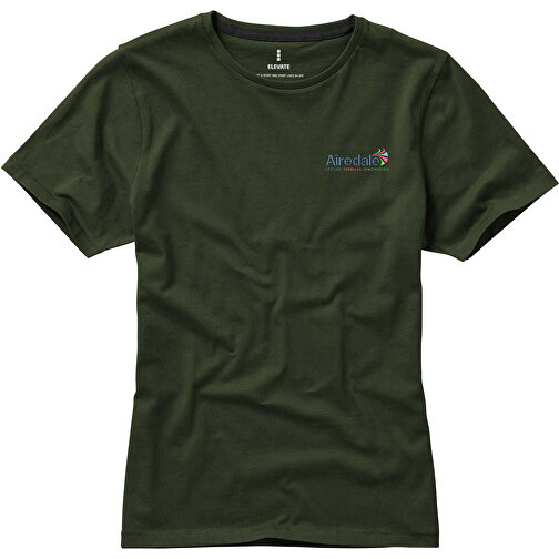 Nanaimo – T-Shirt Für Damen , armeegrün, Single jersey Strick 100% BCI Baumwolle, 160 g/m2, XS, , Bild 4
