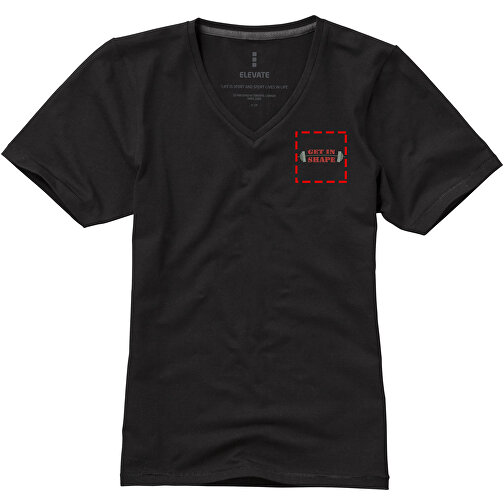 Kawartha T-Shirt Für Damen Mit V-Ausschnitt , Green Concept, schwarz, Single jersey Strick 95% Bio Baumwolle, 5% Elastan, 200 g/m2, XS, , Bild 4