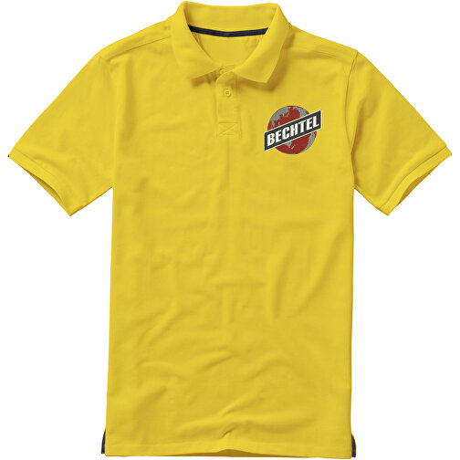 Calgary Poloshirt Für Herren , gelb, Piqué Strick 100% BCI Baumwolle, 200 g/m2, L, , Bild 3