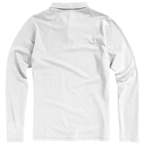Oakville Langarm Poloshirt Für Herren , weiss, Piqué Strick 100% BCI Baumwolle, 200 g/m2, M, , Bild 8