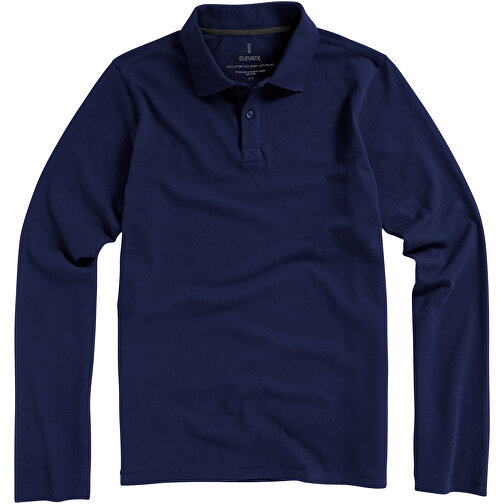 Oakville Langarm Poloshirt Für Herren , navy, Piqué Strick 100% BCI Baumwolle, 200 g/m2, XS, , Bild 10