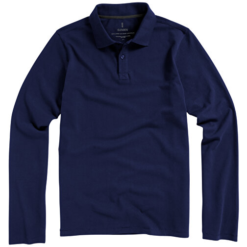 Oakville Langarm Poloshirt Für Herren , navy, Piqué Strick 100% BCI Baumwolle, 200 g/m2, XS, , Bild 20