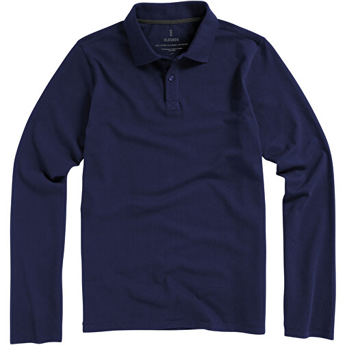 Oakville Langarm Poloshirt Für Herren , navy, Piqué Strick 100% BCI Baumwolle, 200 g/m2, XL, , Bild 6