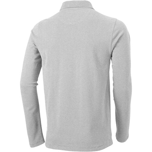 Oakville Langarm Poloshirt Für Herren , grau meliert, Piqué Strick 90% Baumwolle, 10% Viskose, 200 g/m2, XS, , Bild 7