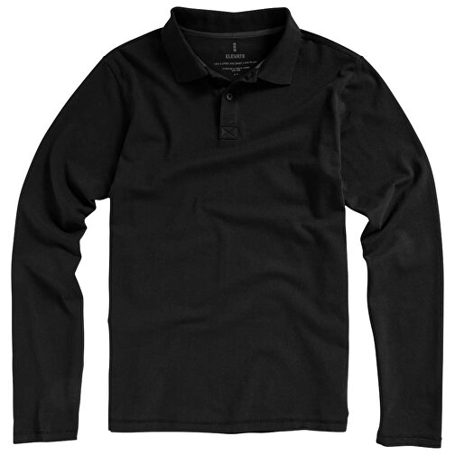 Oakville Langarm Poloshirt Für Herren , schwarz, Piqué Strick 100% BCI Baumwolle, 200 g/m2, XS, , Bild 25