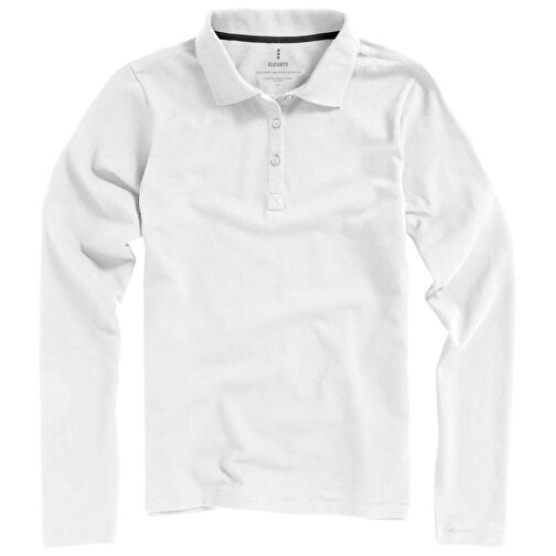 Oakville Langarm Poloshirt Für Damen , weiß, Piqué Strick 100% BCI Baumwolle, 200 g/m2, XL, , Bild 16