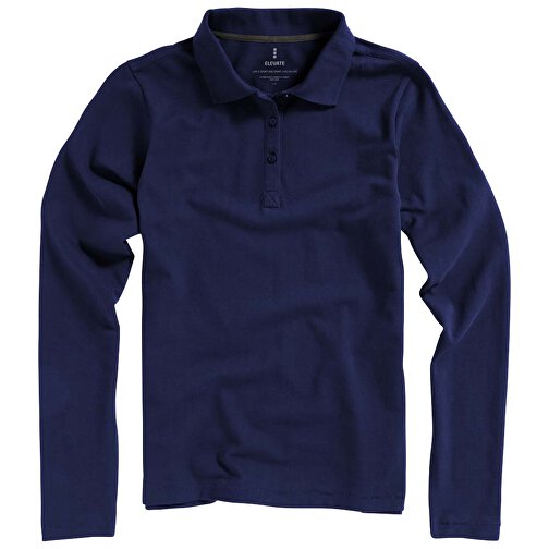Oakville Langarm Poloshirt Für Damen , navy, Piqué Strick 100% BCI Baumwolle, 200 g/m2, XL, , Bild 8