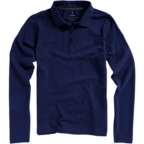 Oakville Langarm Poloshirt Für Damen , navy, Piqué Strick 100% BCI Baumwolle, 200 g/m2, XXL, , Bild 25
