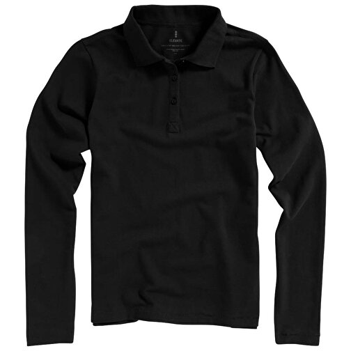 Oakville Langarm Poloshirt Für Damen , schwarz, Piqué Strick 100% BCI Baumwolle, 200 g/m2, M, , Bild 23