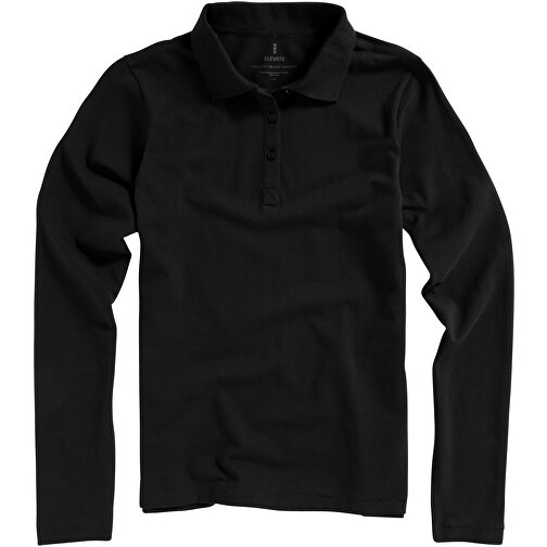 Oakville Langarm Poloshirt Für Damen , schwarz, Piqué Strick 100% BCI Baumwolle, 200 g/m2, L, , Bild 21
