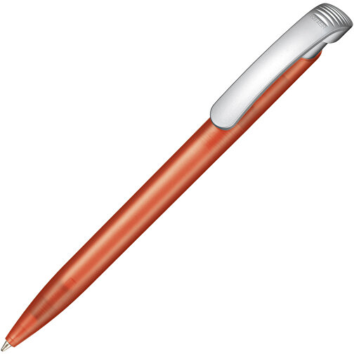 Kugelschreiber Clear Frozen SI , Ritter-Pen, flamingo-frost/silber, ABS-Kunststoff, 14,80cm (Länge), Bild 2