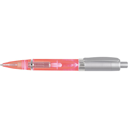 Kugelschreiber LUXOGRAPH LIGHT , rot, silber, Kunststoff, 14,00cm (Höhe), Bild 3