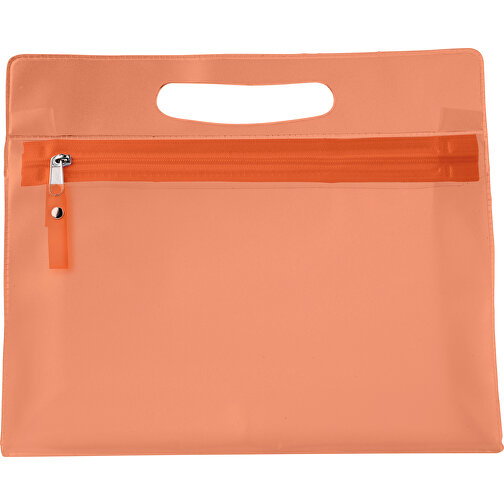 Kulturtasche Aus PVC Clyde , orange, Plastik, PVC, 24,50cm x 20,50cm x 7,00cm (Länge x Höhe x Breite), Bild 1