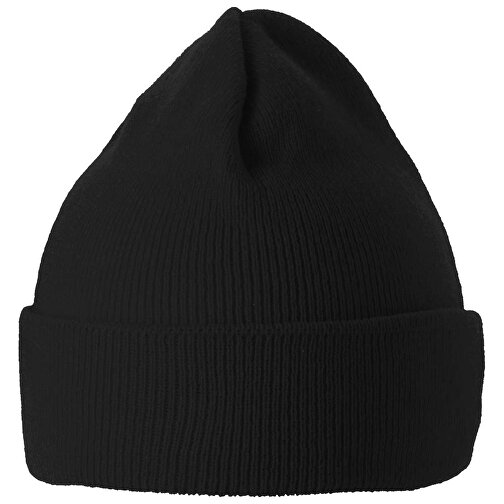 Irwin Mütze , schwarz, 1x1 Rib Strick 100% Acryl, 23,00cm x 19,00cm (Höhe x Breite), Bild 5