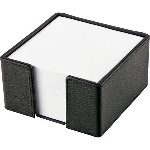 Notizzettelbox , schwarz, Donato Rindleder, 10,50cm x 6,00cm x 10,50cm (Länge x Höhe x Breite), Bild 1