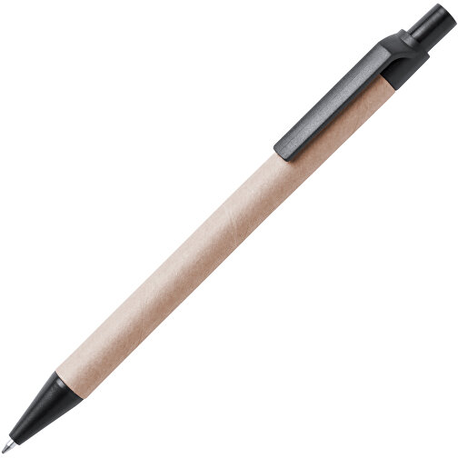 Kugelschreiber Tori , schwarz, Reclycling Pappe, 13,70cm (Breite), Bild 2