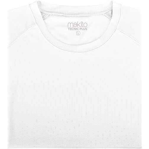 Erwachsene T-Shirt Tecnic Plus , weiss, 100% Polyester 135 g/ m2, M, , Bild 1