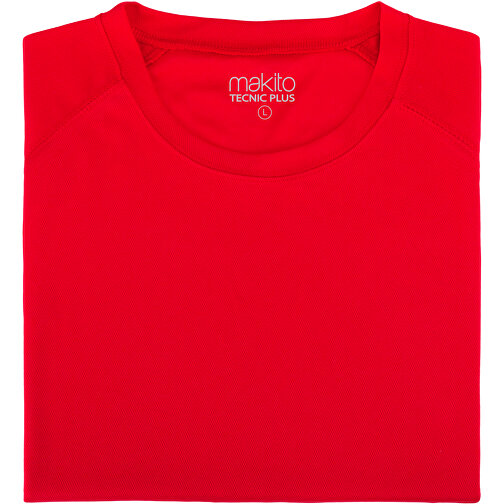 Erwachsene T-Shirt Tecnic Plus , rot, 100% Polyester 135 g/ m2, L, , Bild 1
