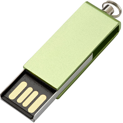 USB-Stick REVERSE 1GB , Promo Effects MB , grün MB , 1 GB , Kunststoff/Metall MB , 3 - 10 MB/s MB , 3,20cm x 0,60cm x 1,20cm (Länge x Höhe x Breite), Bild 2