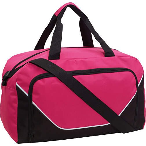Sporttasche JORDAN , pink, schwarz, 600D Polyester, 48,00cm x 28,00cm x 22,00cm (Länge x Höhe x Breite), Bild 1