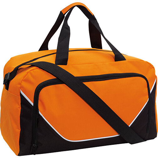 Sporttasche JORDAN , orange, schwarz, 600D Polyester, 48,00cm x 28,00cm x 22,00cm (Länge x Höhe x Breite), Bild 1