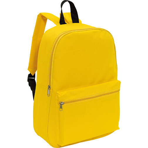 Rucksack CHAP , gelb, 600D Polyester, 30,00cm x 39,50cm x 10,50cm (Länge x Höhe x Breite), Bild 1