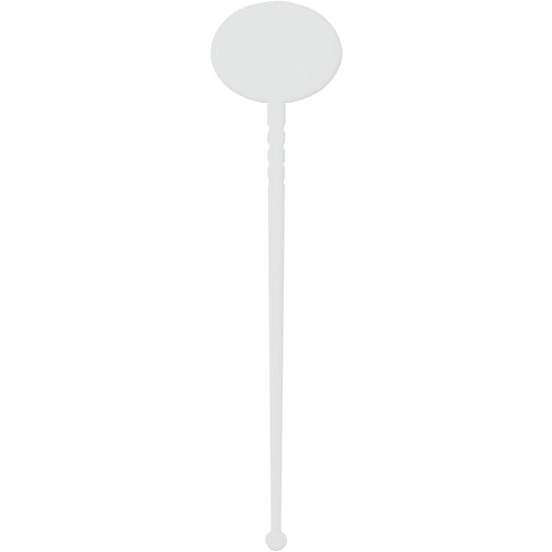 Cocktail-Rührstab 'Oval' , weiss, Kunststoff, 18,70cm x 0,20cm x 4,40cm (Länge x Höhe x Breite), Bild 1