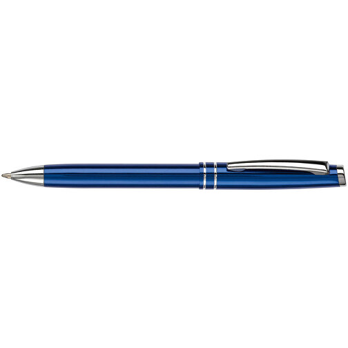 Aluminium Kugelschreiber Mit 2 Ringen , dunkelblau, Aluminium, 13,80cm (Länge), Bild 3