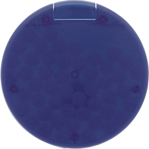 Pfefferminzdose Rund, 62mm , gefrostet blau, PP, , Bild 1
