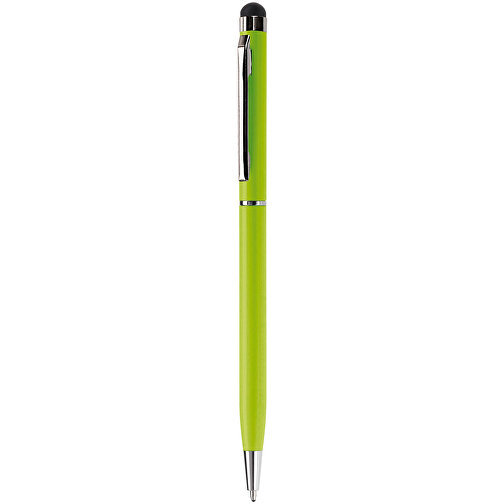 Kugelschreiber Mit Touch , hellgrün, Aluminium, 13,60cm (Länge), Bild 1