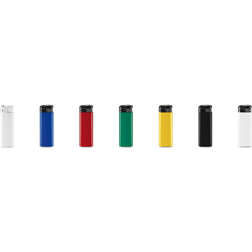 Unilite® M-8 24 Elektronik-Feuerzeug , Unilite, gelb, AS/ABS, 2,40cm x 8,00cm x 1,10cm (Länge x Höhe x Breite), Bild 2