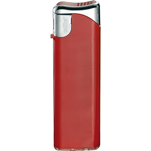 Unilite® U-117 02 Elektronik-Feuerzeug , Unilite, rot, AS/ABS, 2,40cm x 7,90cm x 0,90cm (Länge x Höhe x Breite), Bild 1