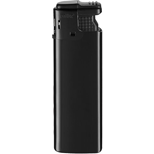 Unilite® U-201 Turbo 06 Elektronik-Feuerzeug , Unilite, vollfarbe schwarz, AS/ABS, 1,30cm x 8,00cm x 2,50cm (Länge x Höhe x Breite), Bild 1